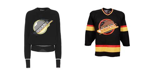 Versace Sweatshirt Copied Vancouver Canucks Logo 